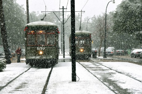 Snowy Streetcars