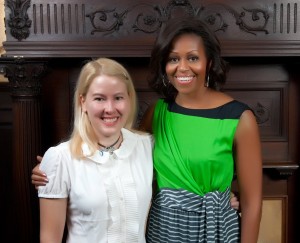 After a photo shoot with Michelle Obama.